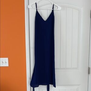 Reformation Elegant Navy Blue Slip Dress